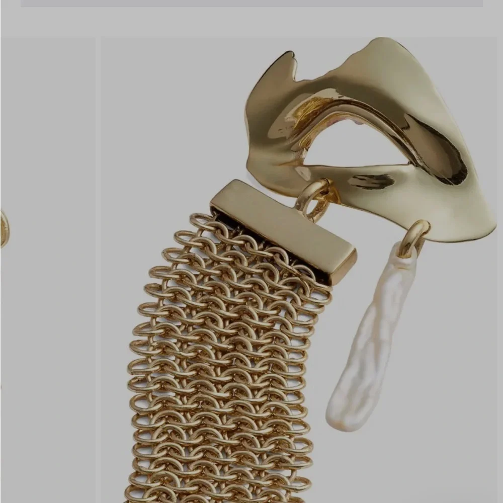 Ellery “Succession Broken Eye” Gold Statement Chain Tassel Earrings – Rare - Picture 12 of 13